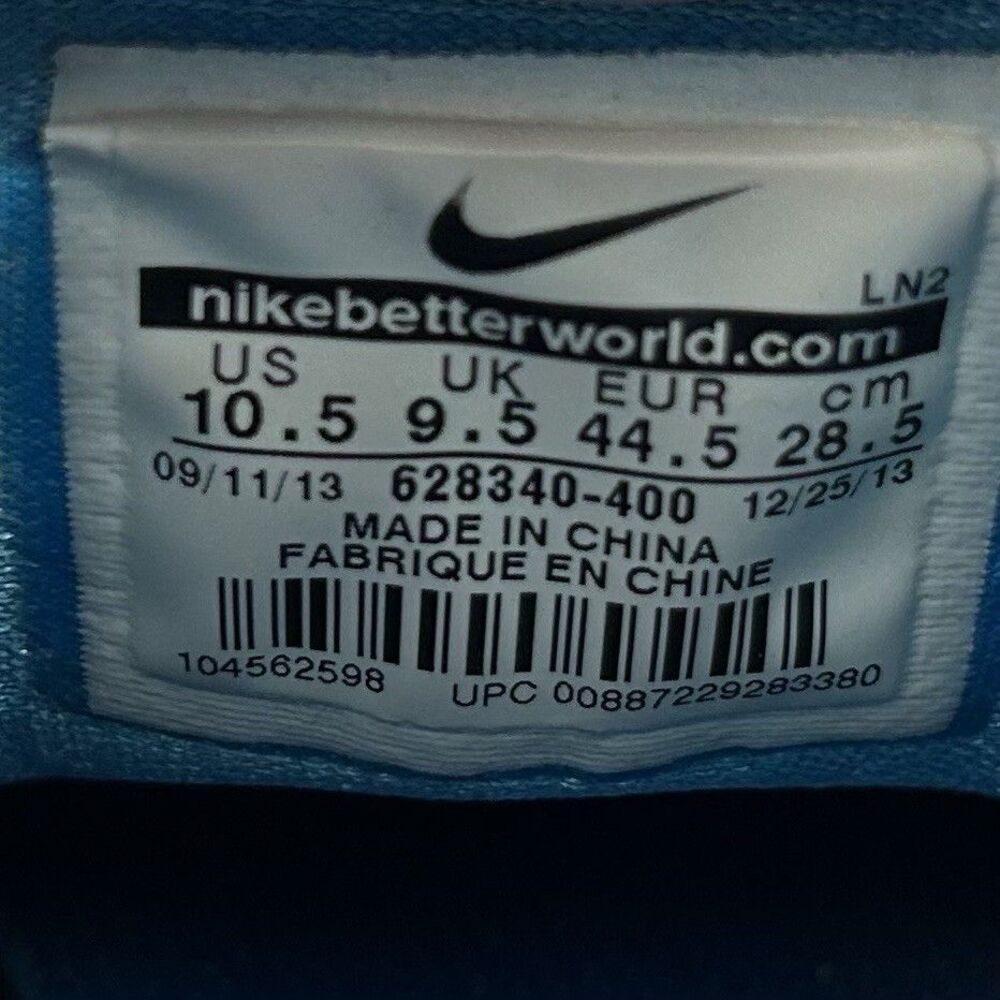 Nike Lunarlon Hyperfuse Ascend 628340-400 Men's Size 10.5 Blue Black Golf Shoes - Picture 11 of 11